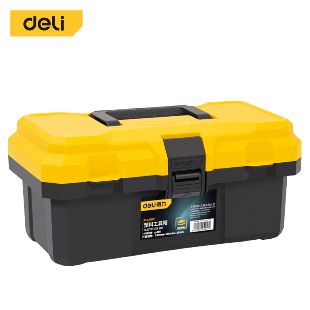 กล่องเครื่องมือช่าง DELI DL432615-YL-01 ขนาด 35X18X17ซม สีเหลือง_0